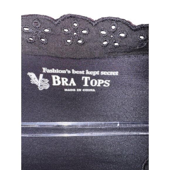 Victorias Secret Bra Tops Medium Dress‎ Black Cotton & Spandex With Lace Accents - Picture 4 of 7